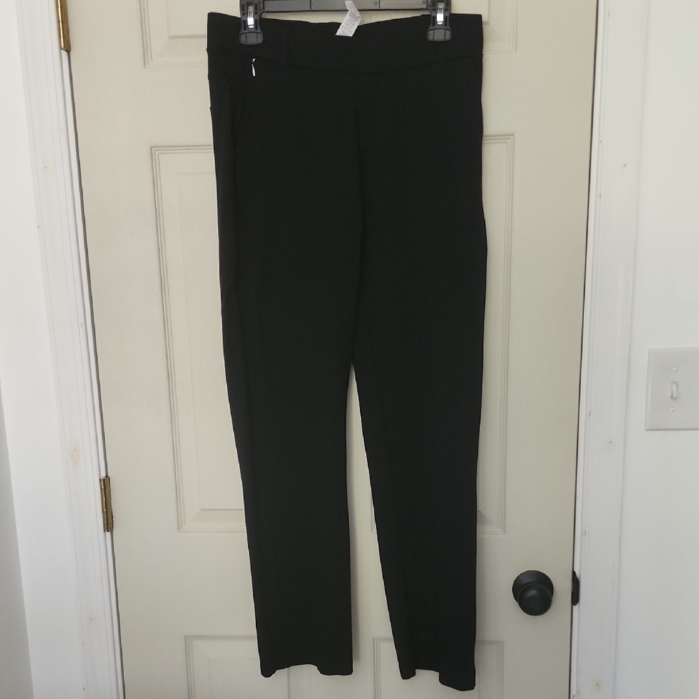 Black Straight-Leg Pants